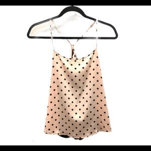 ❤️ Victoria's Secret Pink Satin Polka Dot Top